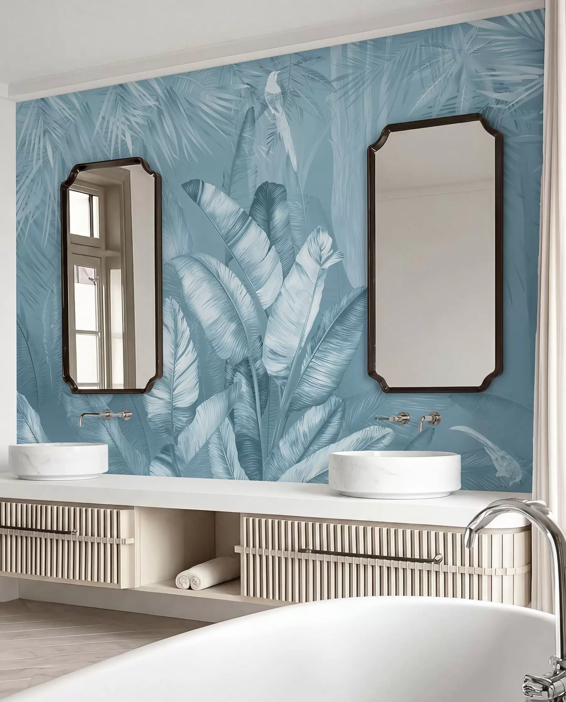murales de pared Trópicos en azul hielo u50468v3