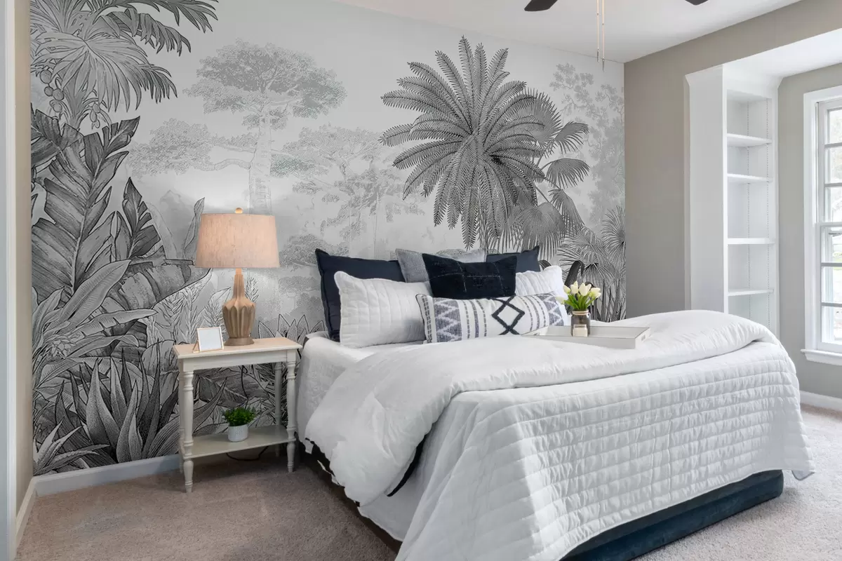 murales de pared Zona tropical. dibujo a tinta u59041
