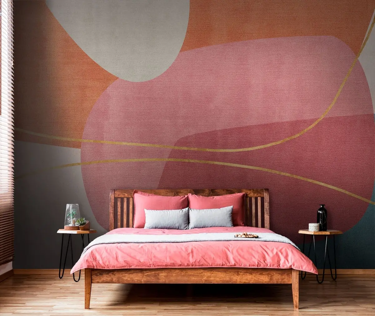 murales de pared Formas geométricas, estilo retro. u74065