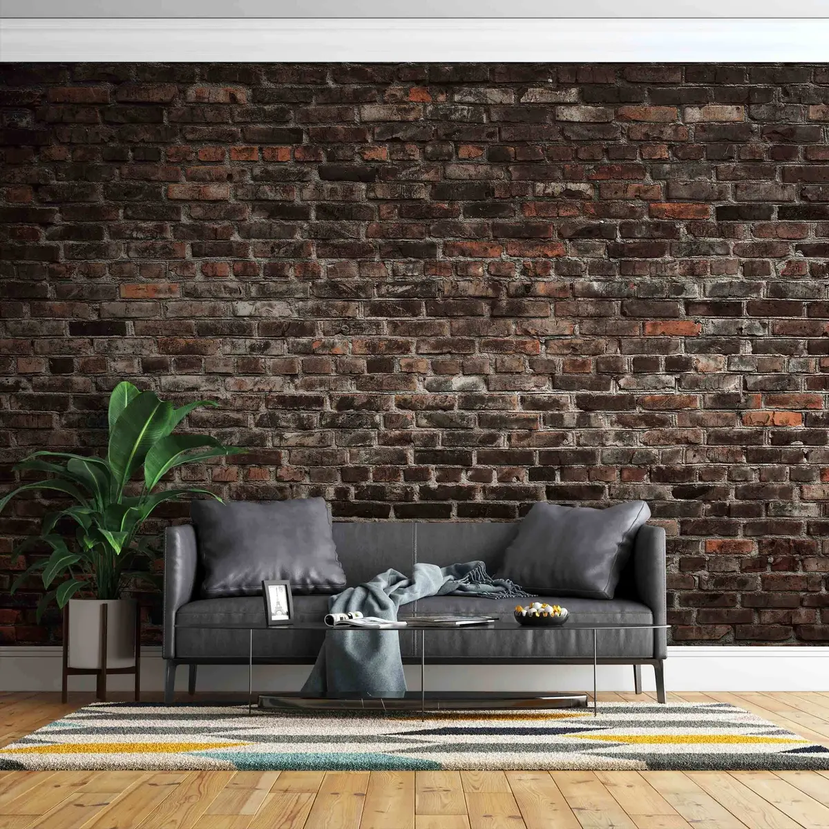 murales de pared Ladrillo de negro u74267
