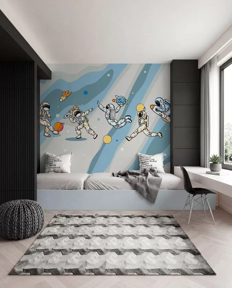 murales de pared Clases deportivas con astronautas u93828