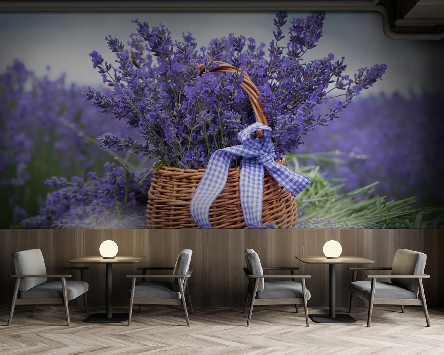 murales de pared Canasta con lavanda u92974