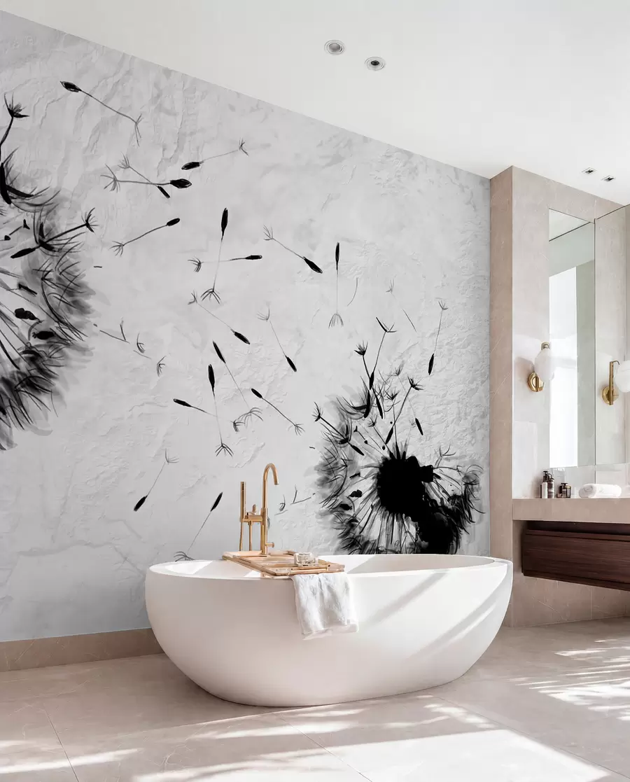 murales de pared Flor, planta y pestaña u06731