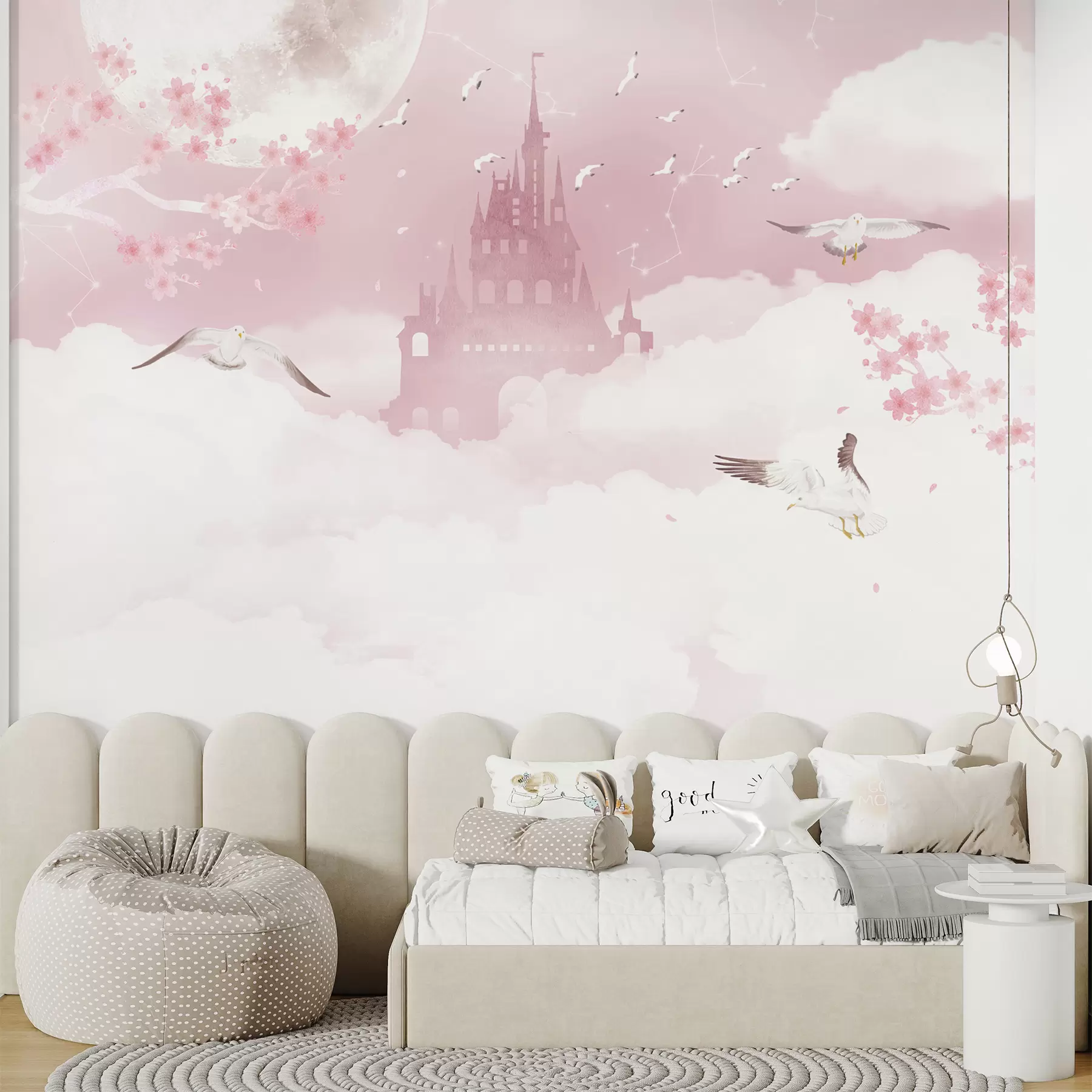 murales de pared Nube, rosa y arte u41232