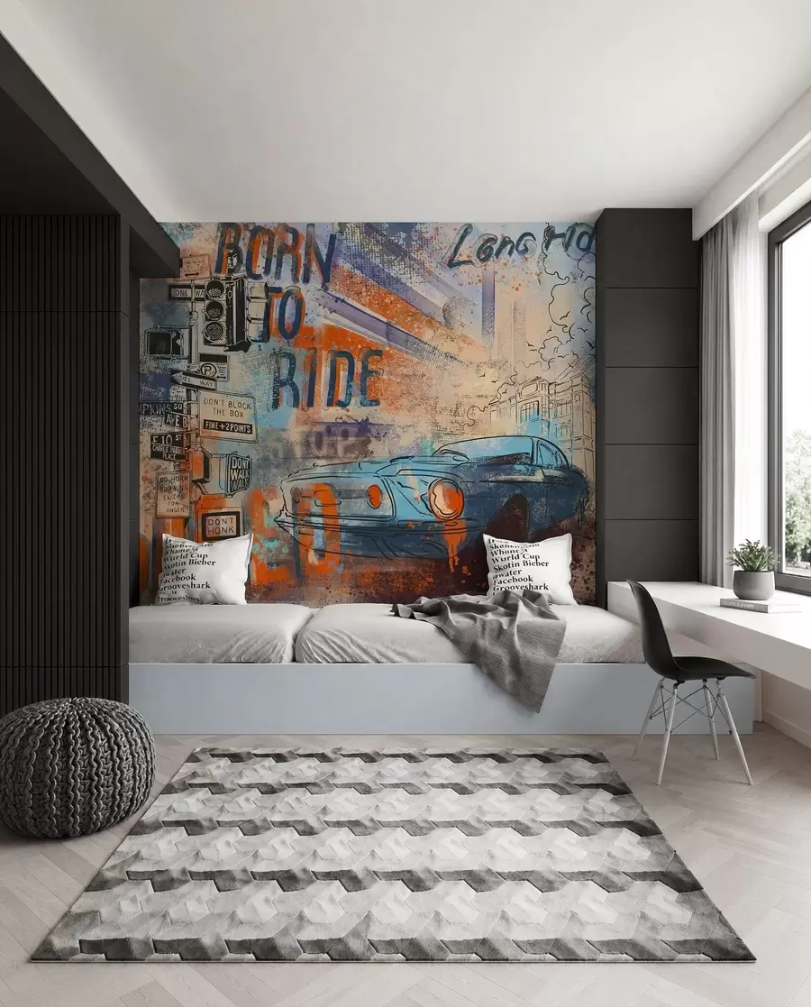 murales de pared Coche retro u93889