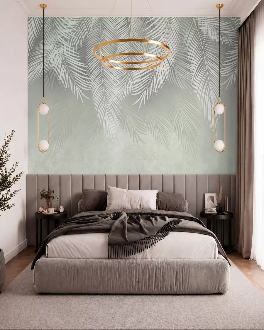 murales de pared Velo de palmas claras u74489