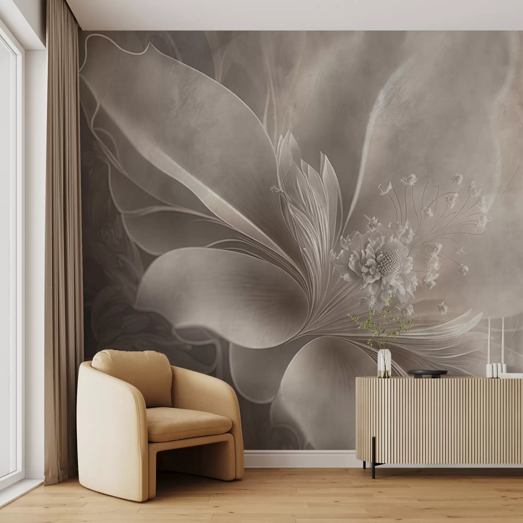 murales de pared Una flor muy delicada u93944