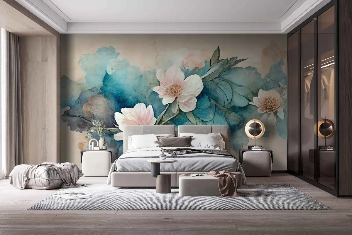 murales de pared Flores de acuarela u74676