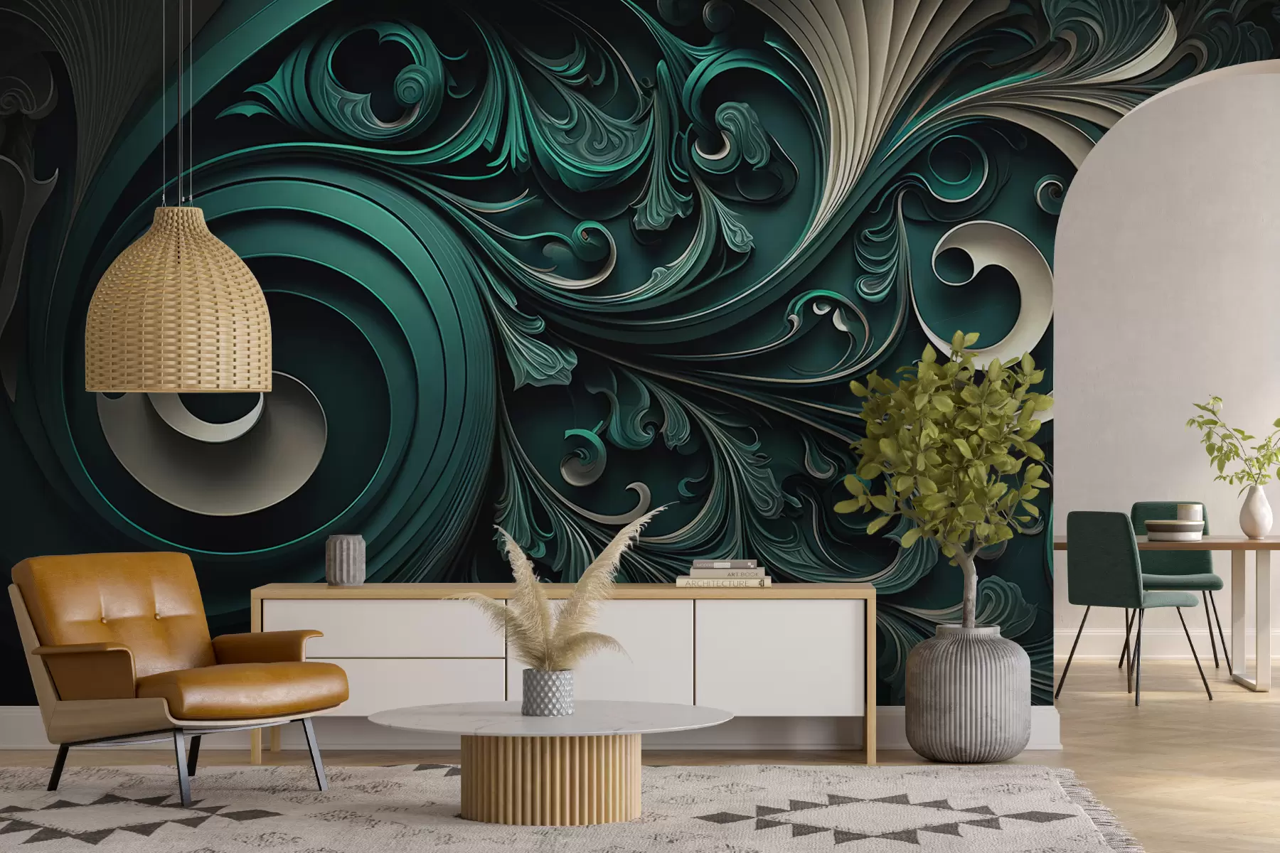 murales de pared Fondo diseñado con formas geométricas u74823