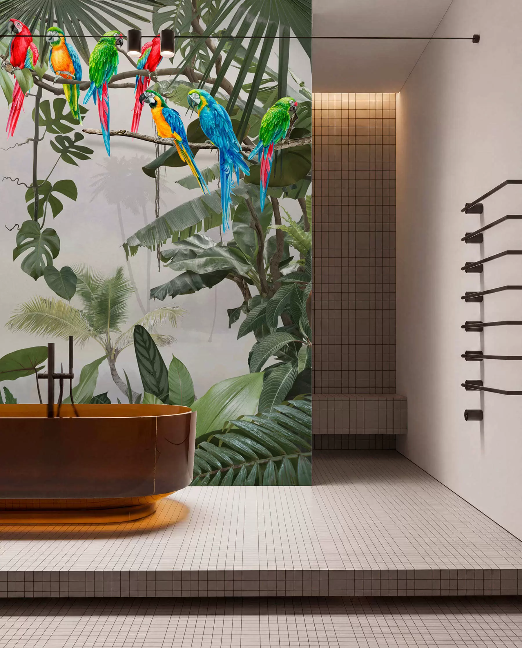 murales de pared Royas en ramas en el bosque tropical u94072