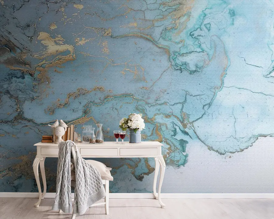murales de pared Recursos hídricos, mapa mundial e u06739
