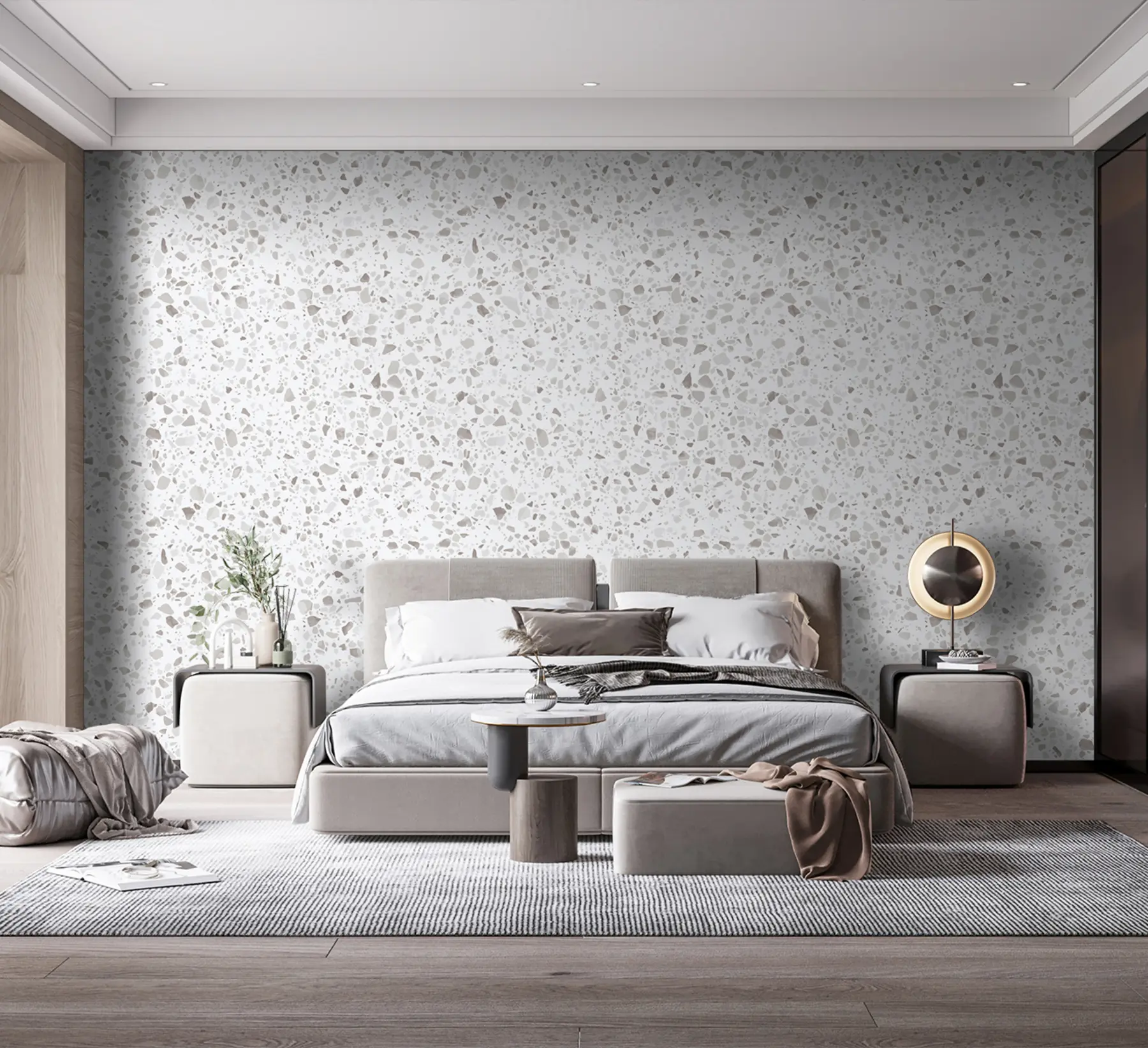 murales de pared Baldosas de terrazo, mosaico con piedras naturales, granito, mármol, cuarzo, hormigón u94304