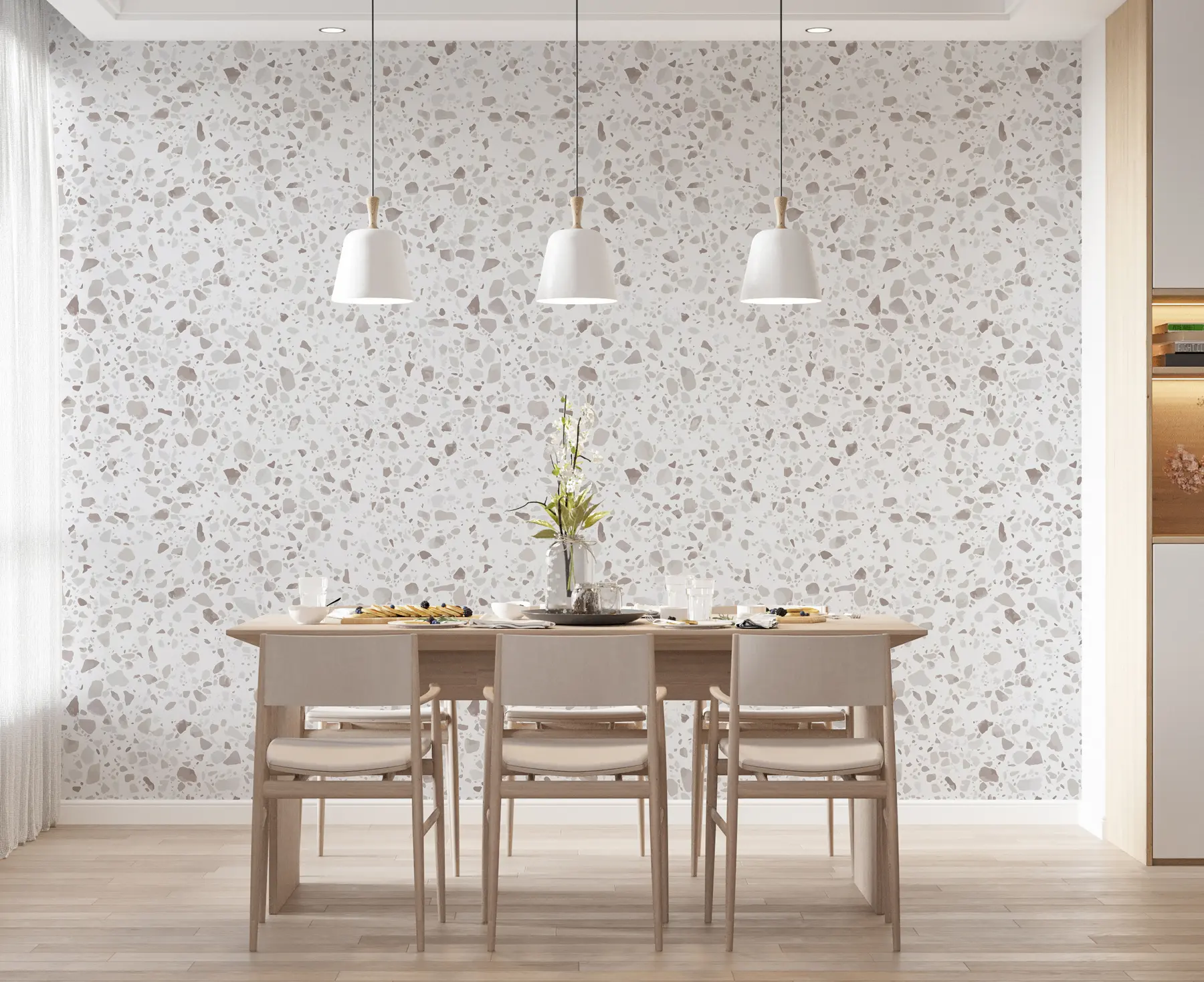 murales de pared Baldosas de terrazo, mosaico con piedras naturales, granito, mármol, cuarzo, hormigón u94304