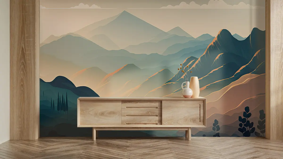 murales de pared montañas humeantes u94770