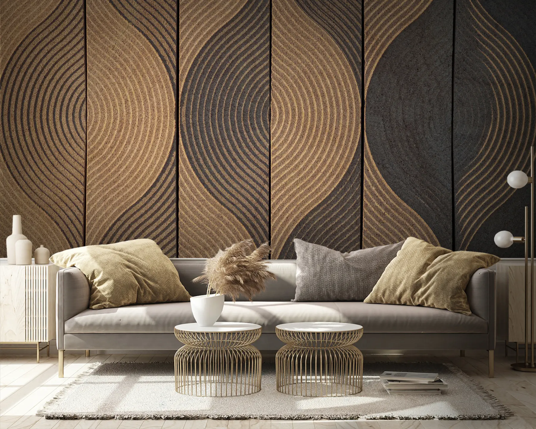 murales de pared Ondas al estilo oriental u75837