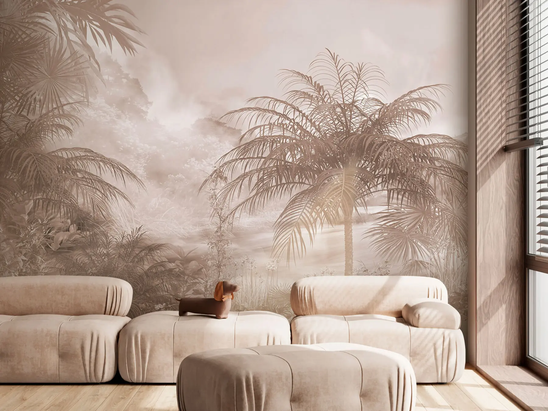 murales de pared Diseño de papel tapiz de árboles tropicales u95102