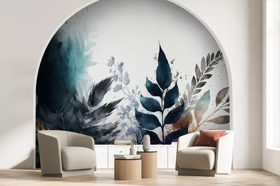 murales de pared Hojas de acuarela u75436