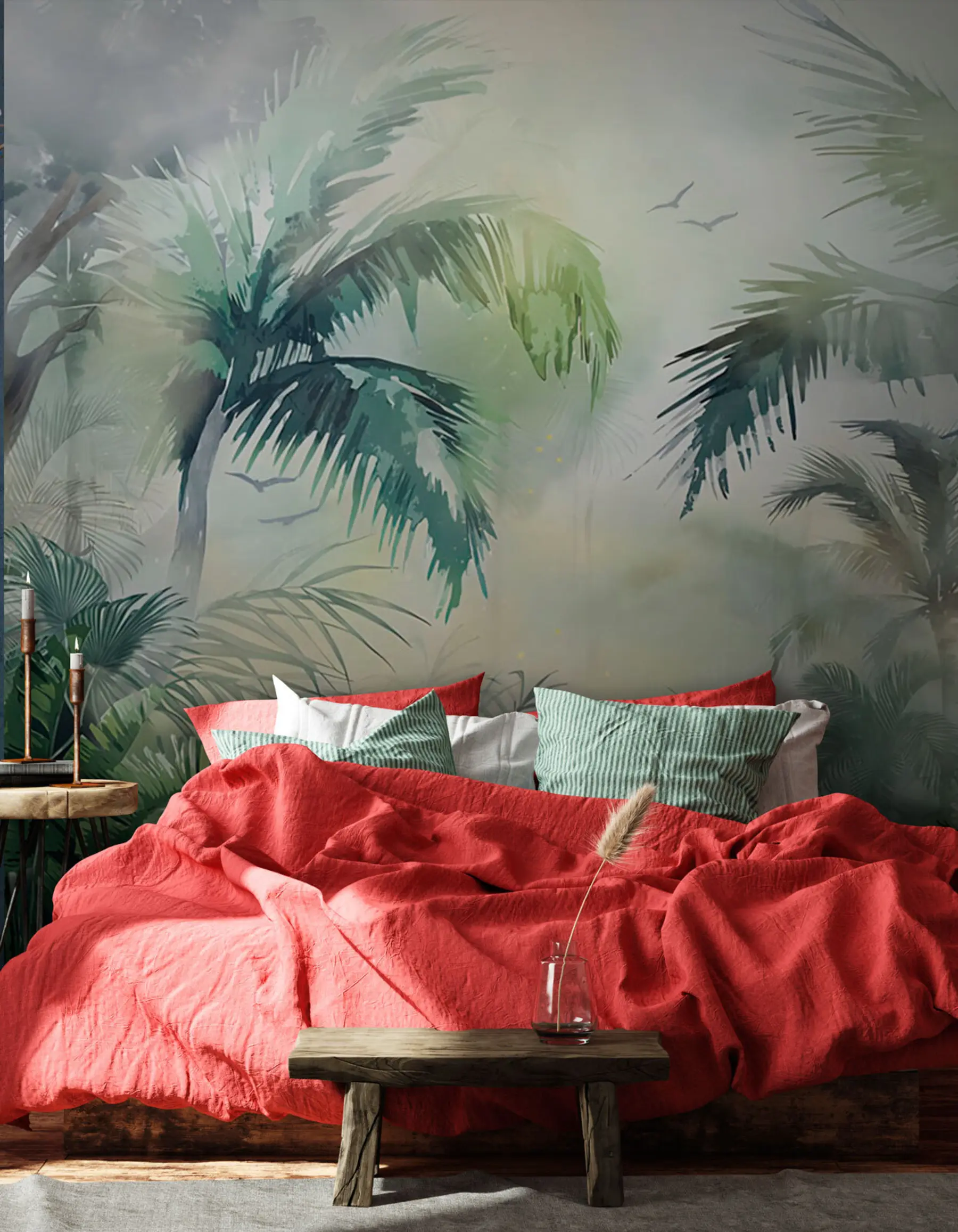 murales de pared Selva tropical con palmeras u94632