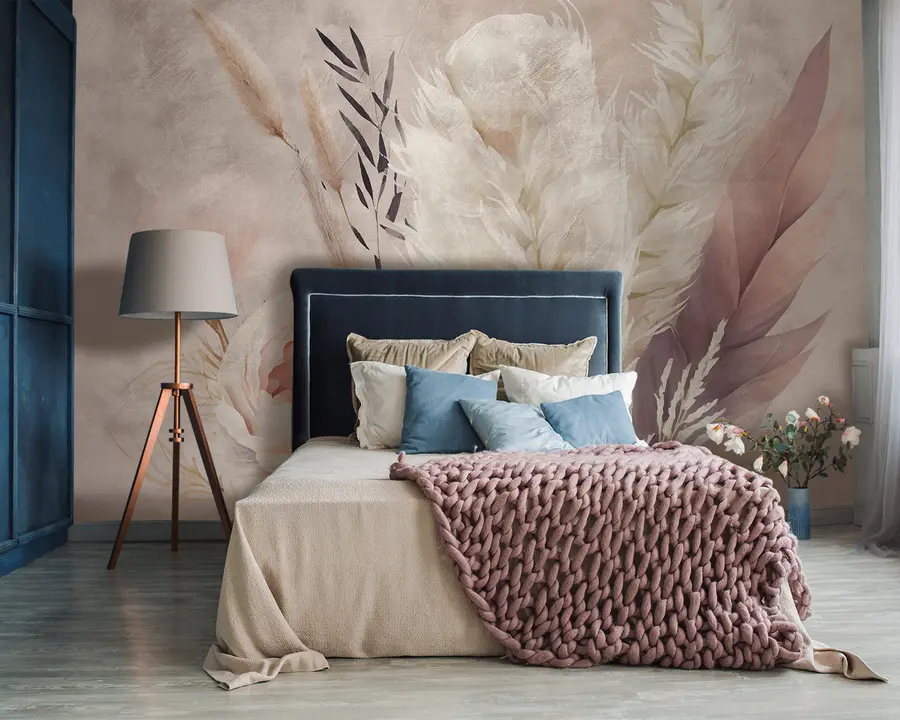 murales de pared Composición de plumas y flores u95403