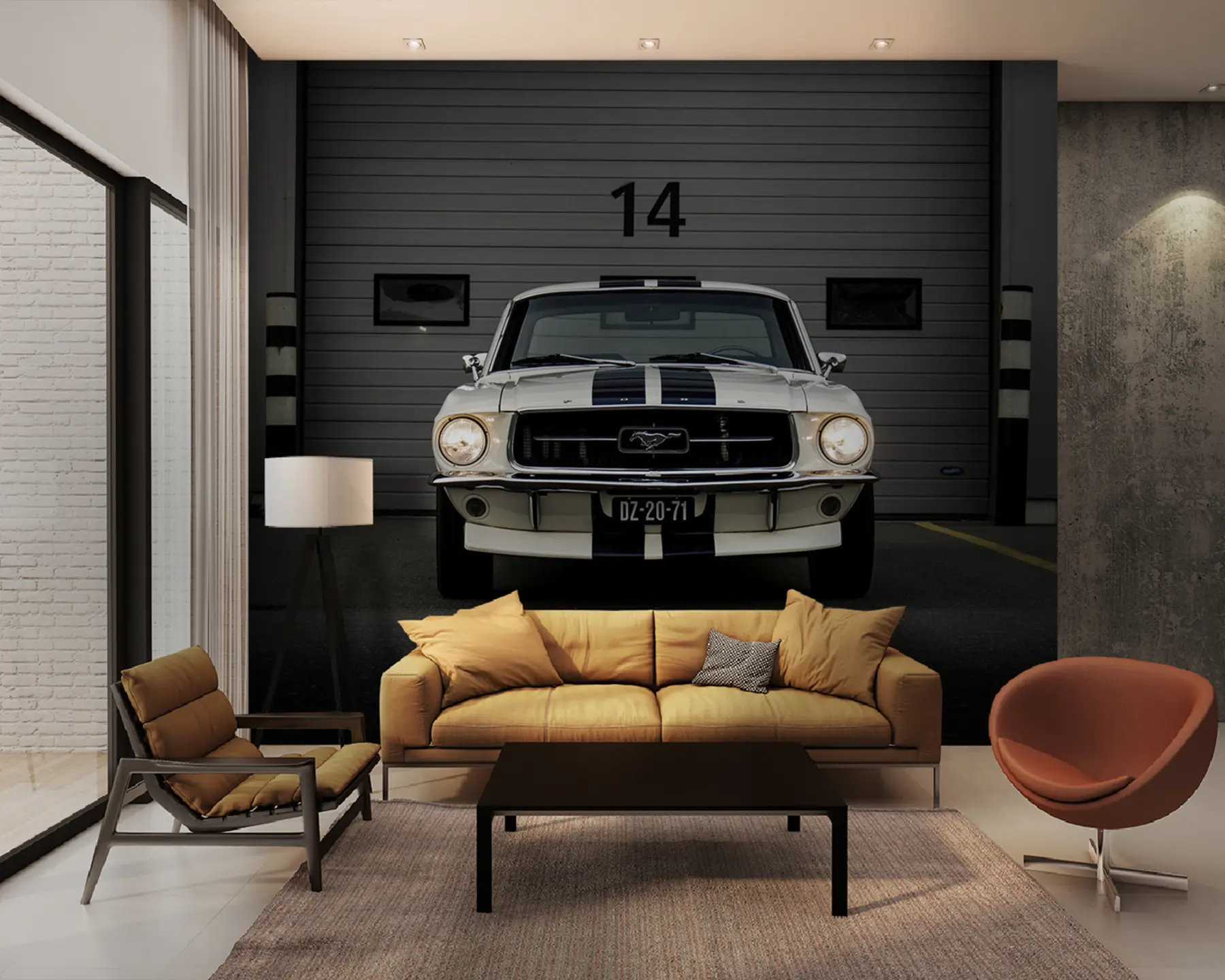 murales de pared ford Mustang 1970 u95536