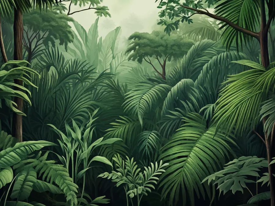 murales de pared Un bosque tropical u95712