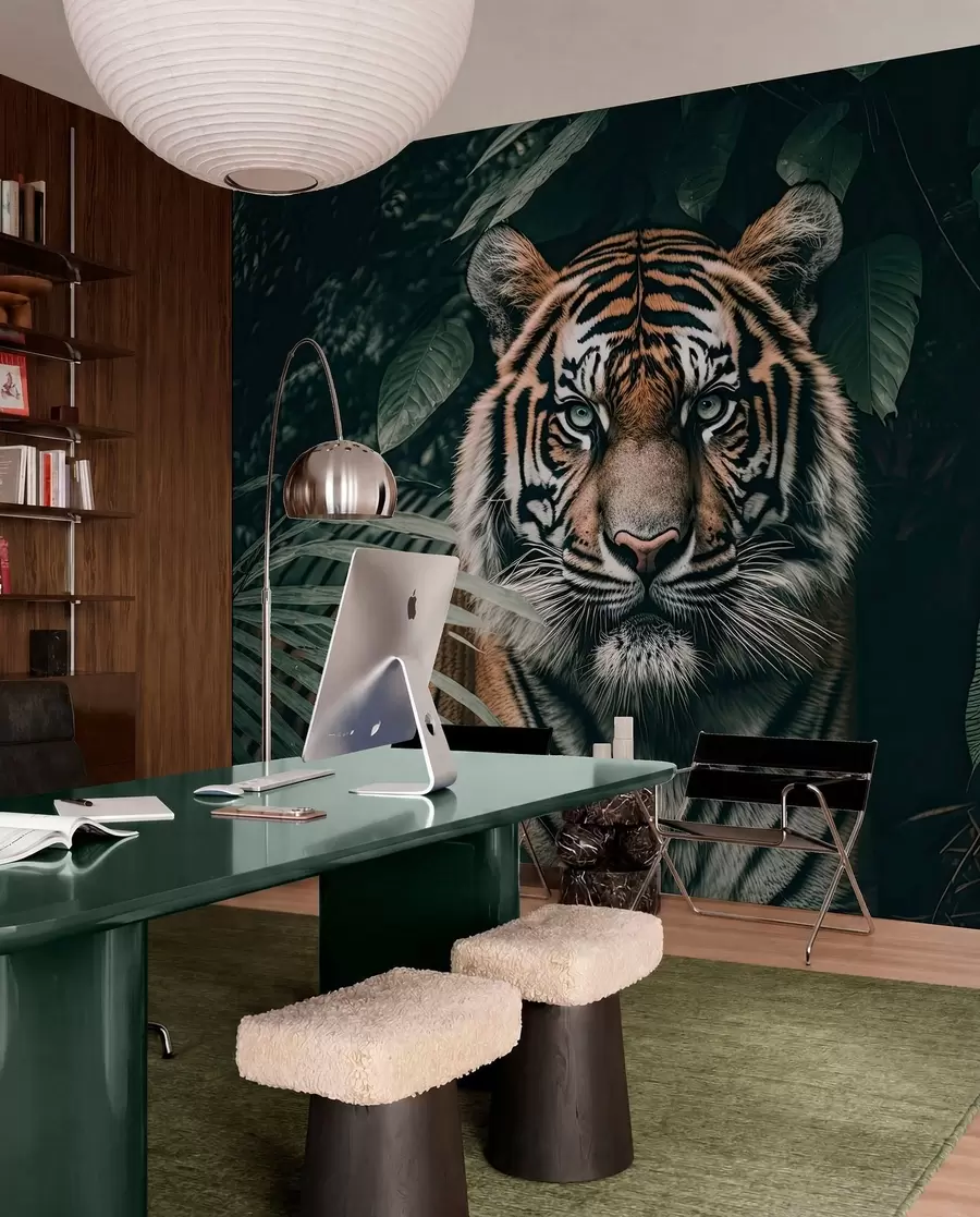 murales de pared Tigre en la selva u95619
