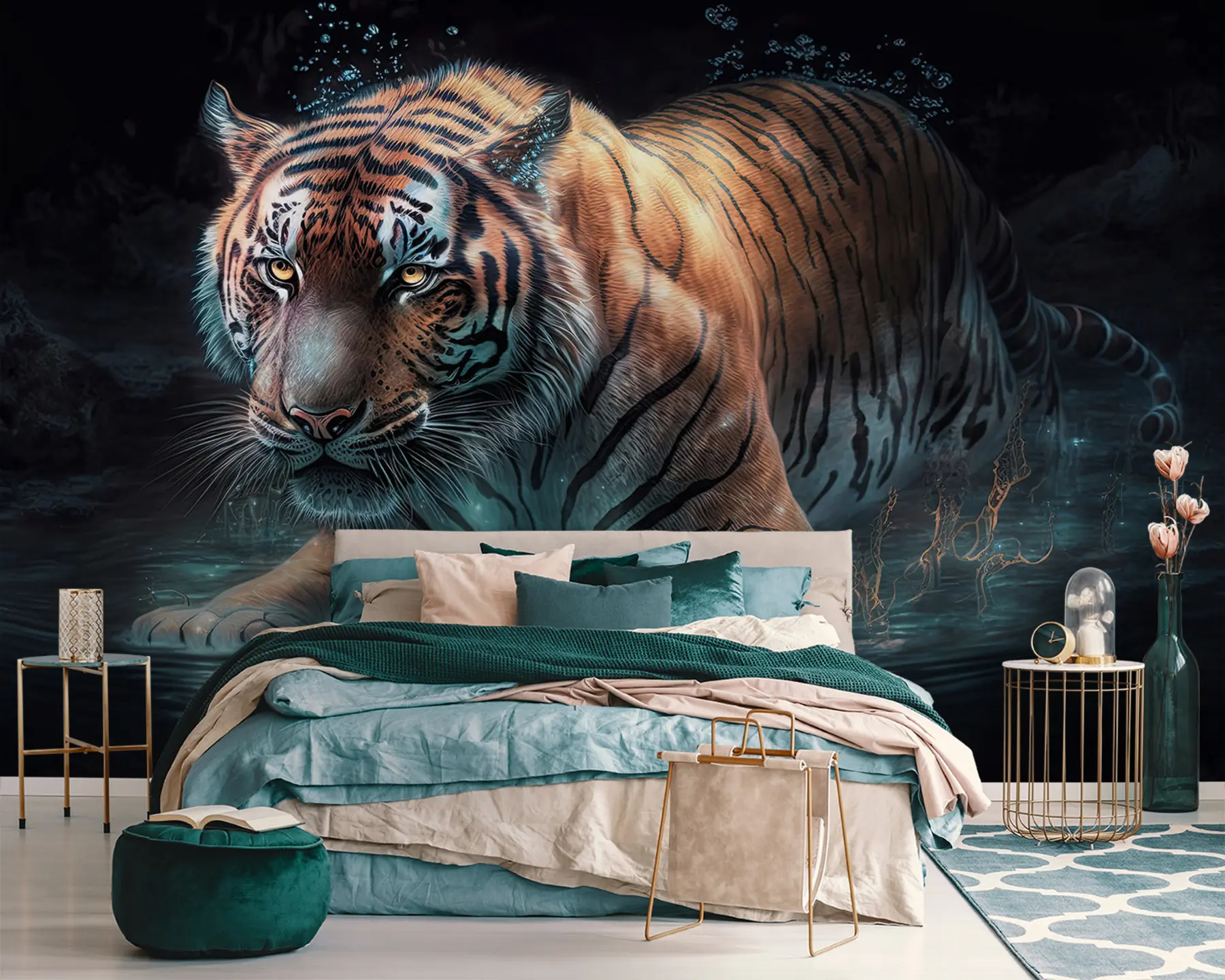 murales de pared hermoso tigre u95622