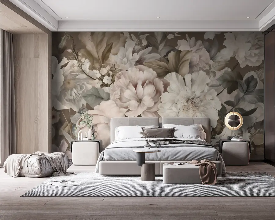 murales de pared Composición de flores de acuarela en colores pastel. u95651