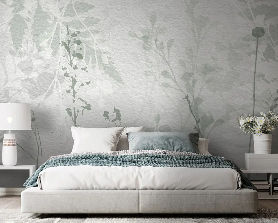 murales de pared Fondo floral acuarela en tonos beige u96104