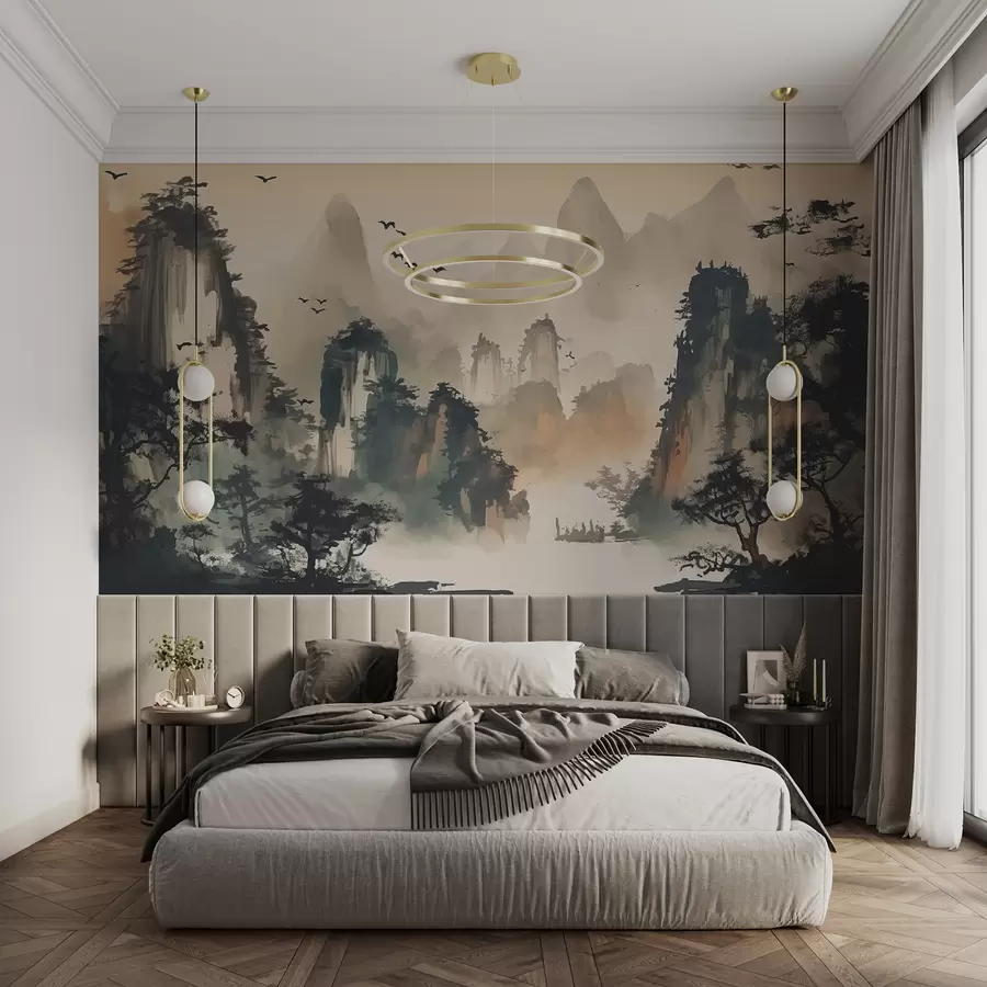 murales de pared paisaje de montaña de ensueño u96030