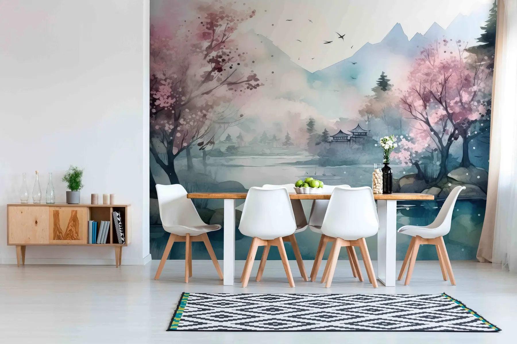 murales de pared paisaje de la montaña de la bahía u96039