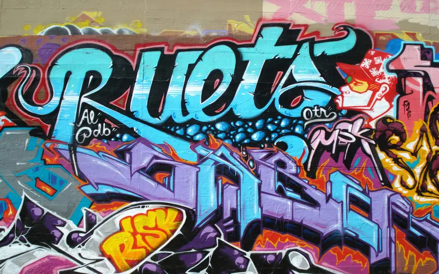 murales de pared Pintura de arte, pintura y azul. u11783