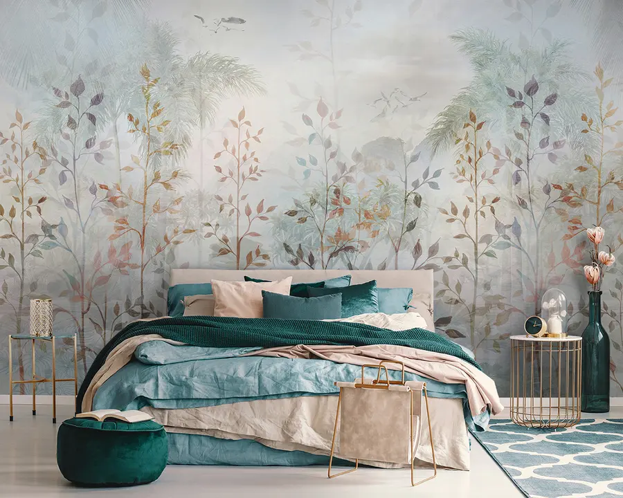 murales de pared paisaje con plantas y arboles u96446