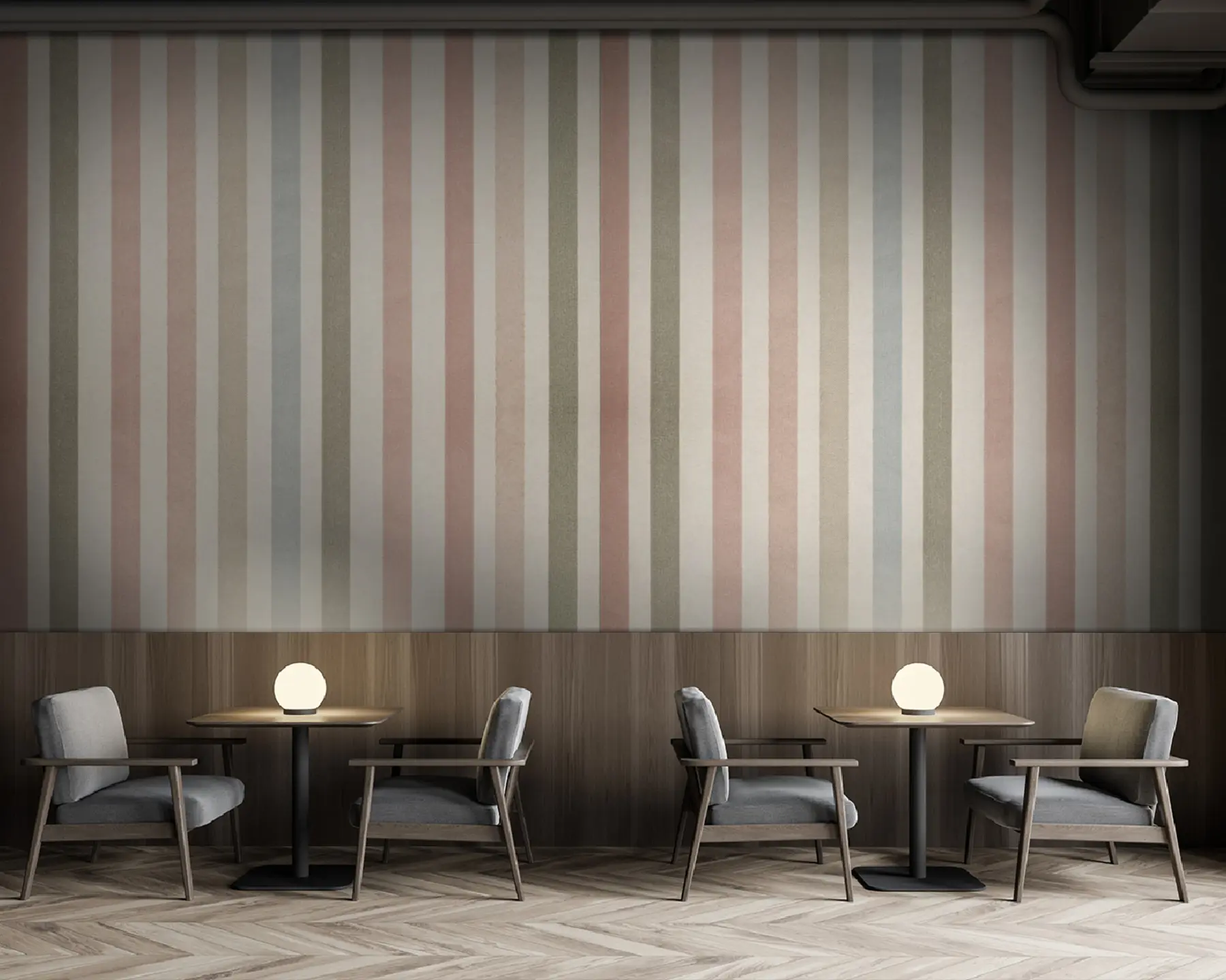 murales de pared Papel pintado a rayas u96795