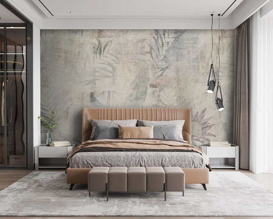 murales de pared Loft de acuarelas tropicales u96807