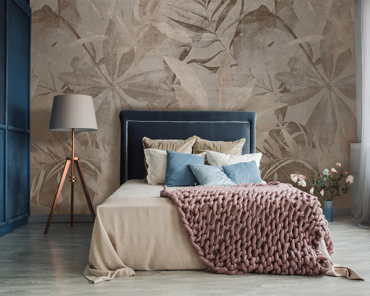 murales de pared Hojas en estilo grunge u96816
