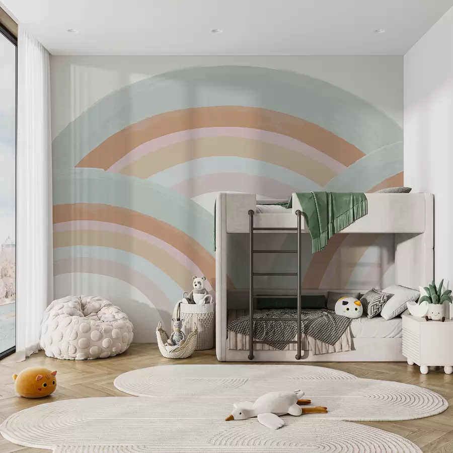 murales de pared Arcoiris pastel pintado u96757