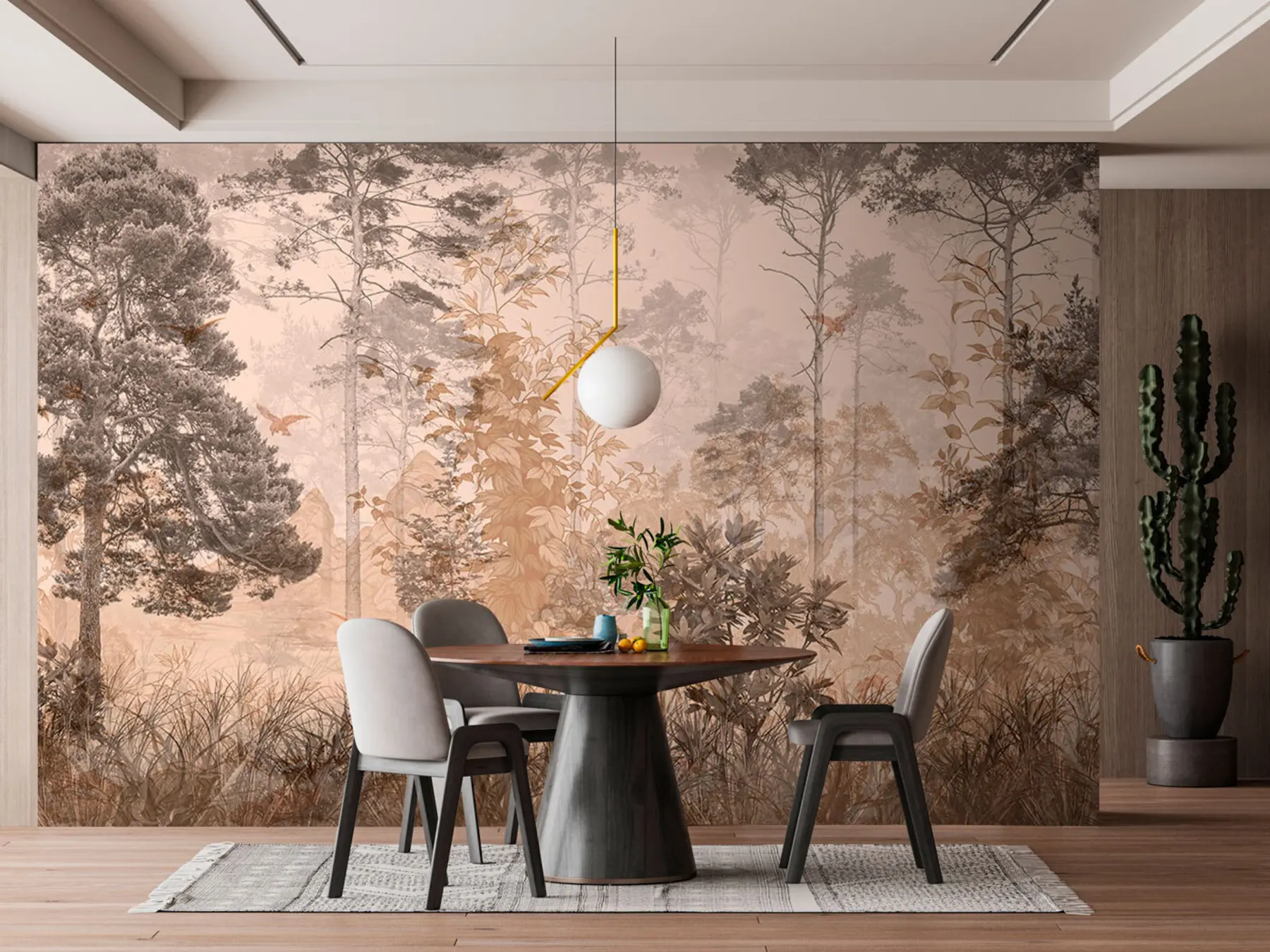 murales de pared Bosque en estilo grunge u97057