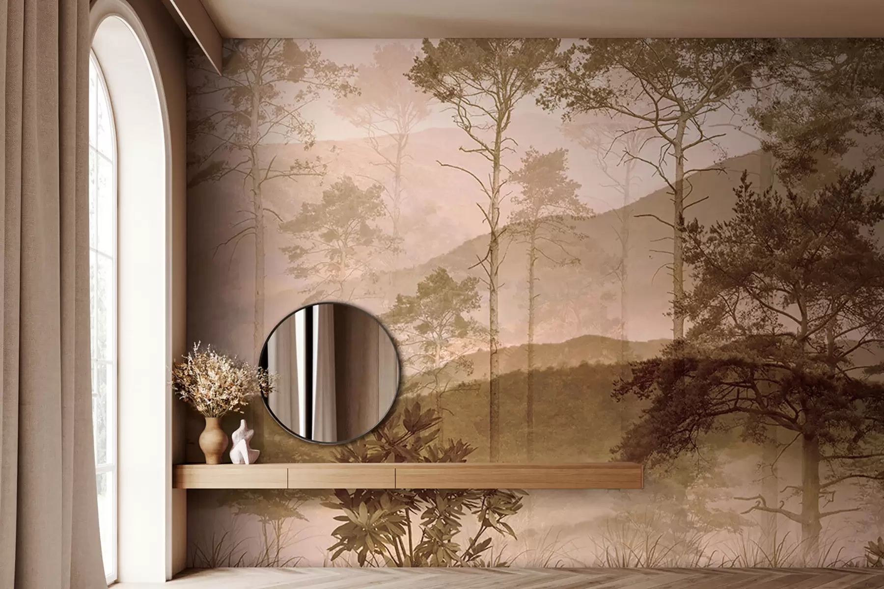 murales de pared Bosque en estilo grunge, mural u97058