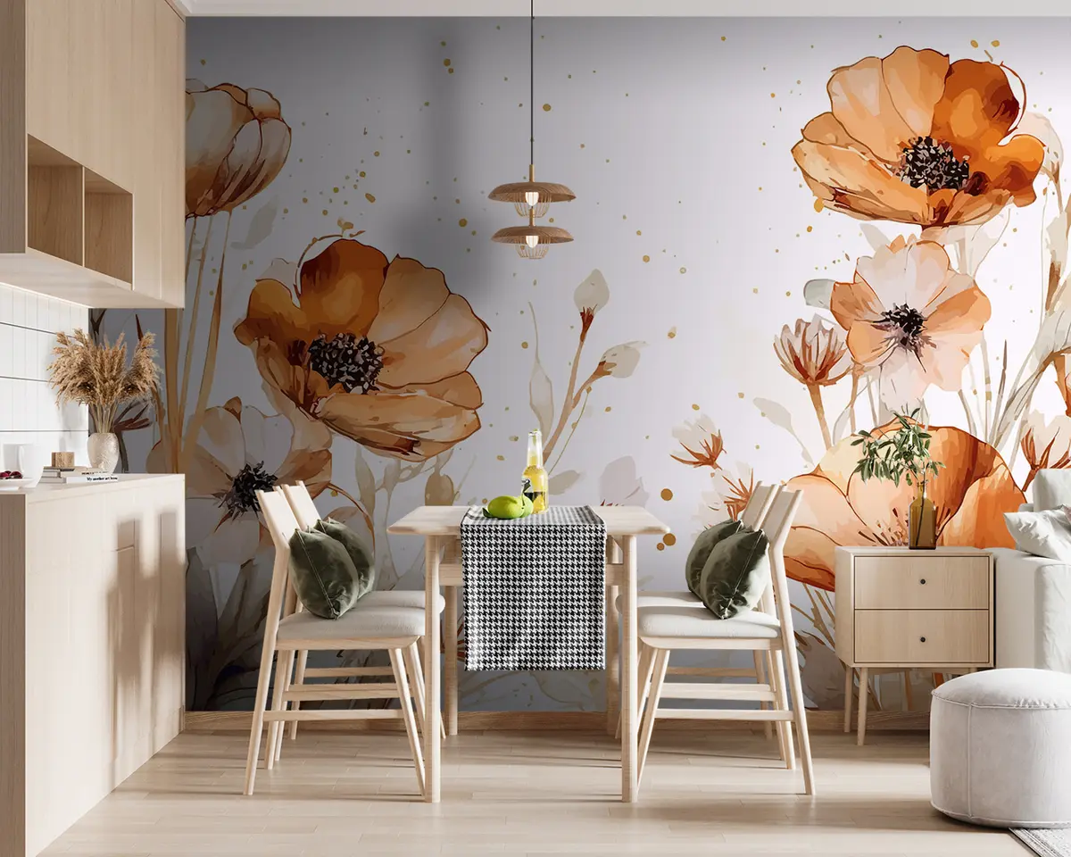 murales de pared Flores de acuarela u96960