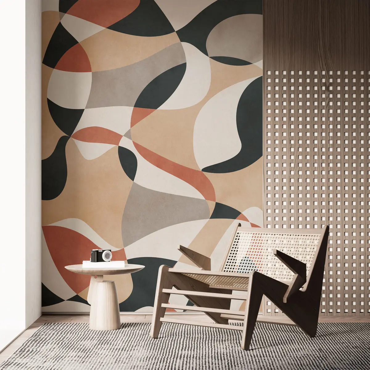 murales de pared Estilo loft grunge de abstracción geométrica moderna u97206