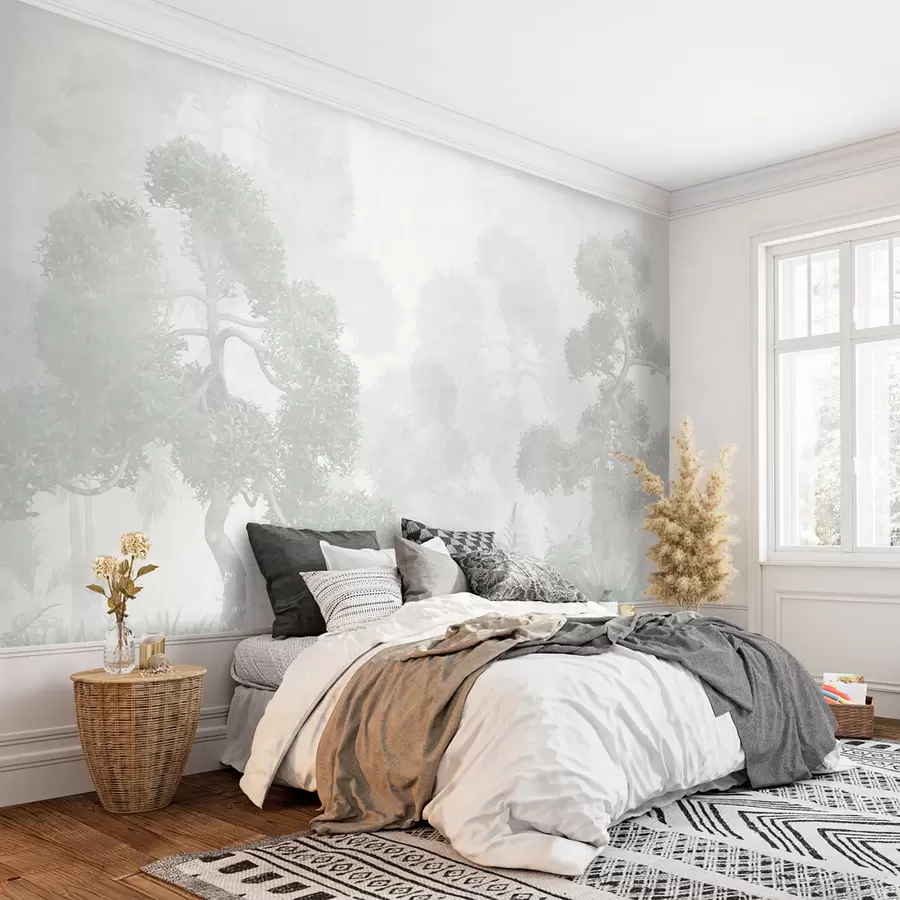 murales de pared Árboles y hojas tropicales u97399