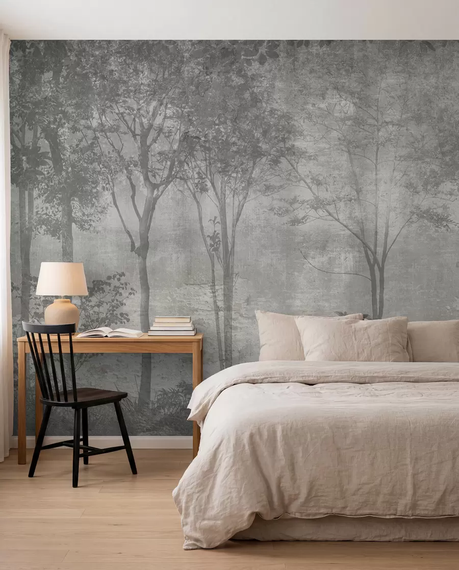 murales de pared Bosque en tonos piedra u97401