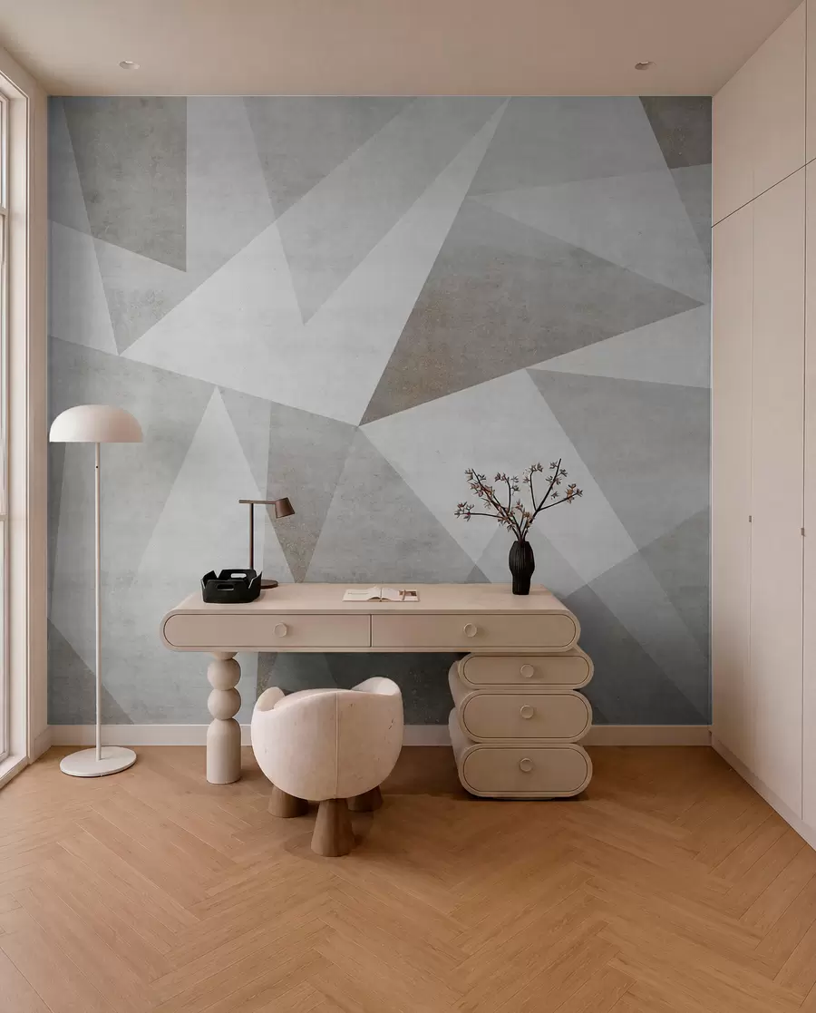 murales de pared Triángulos herméticos con líneas u97345