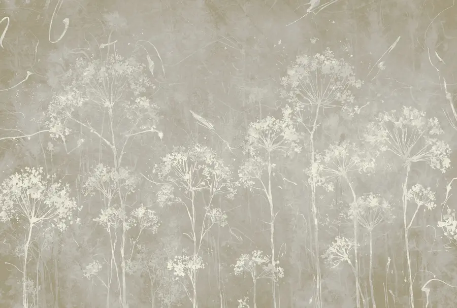 murales de pared Flores silvestres al estilo grunge u96551v2