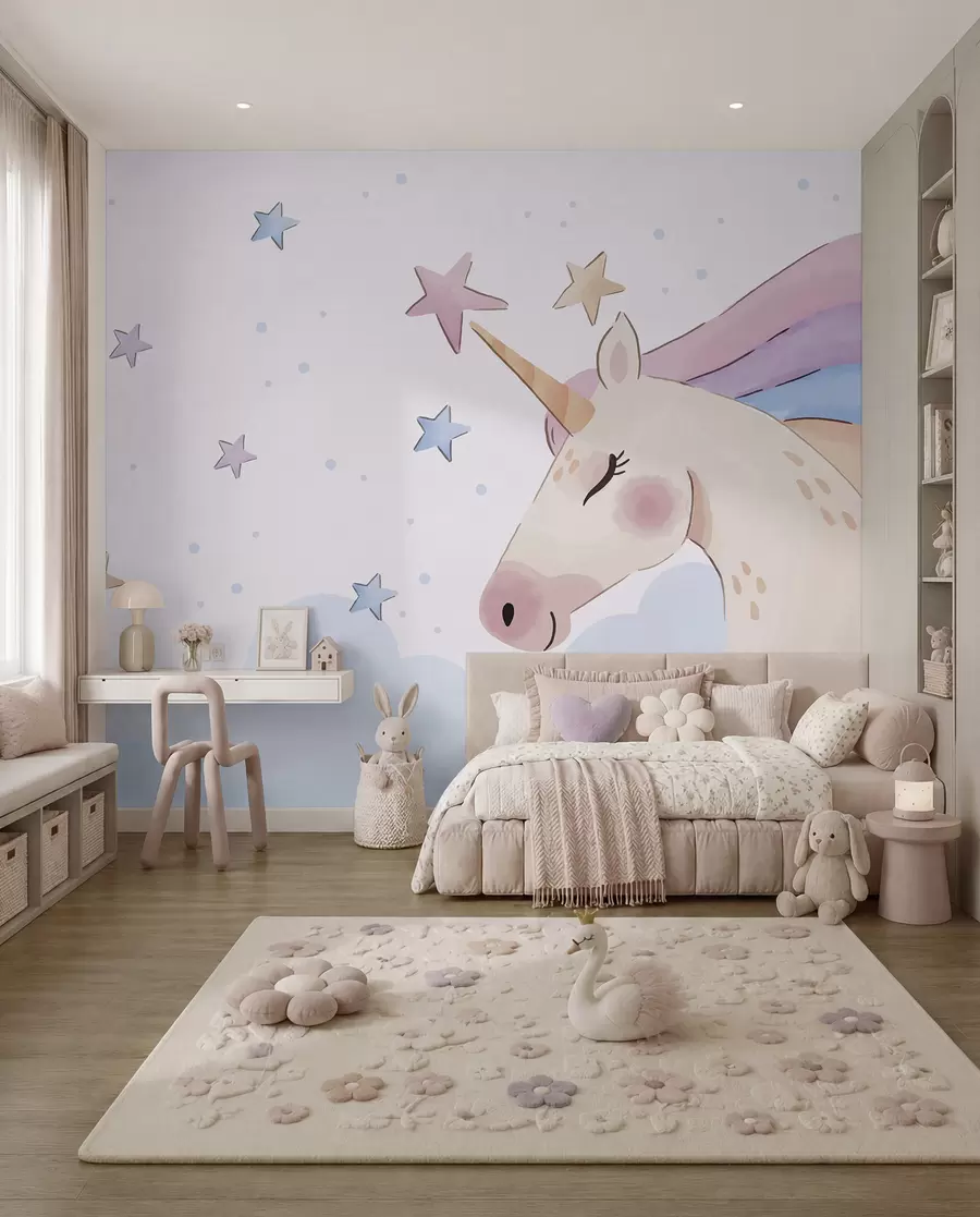 murales de pared Crin estelar de unicornio u97532