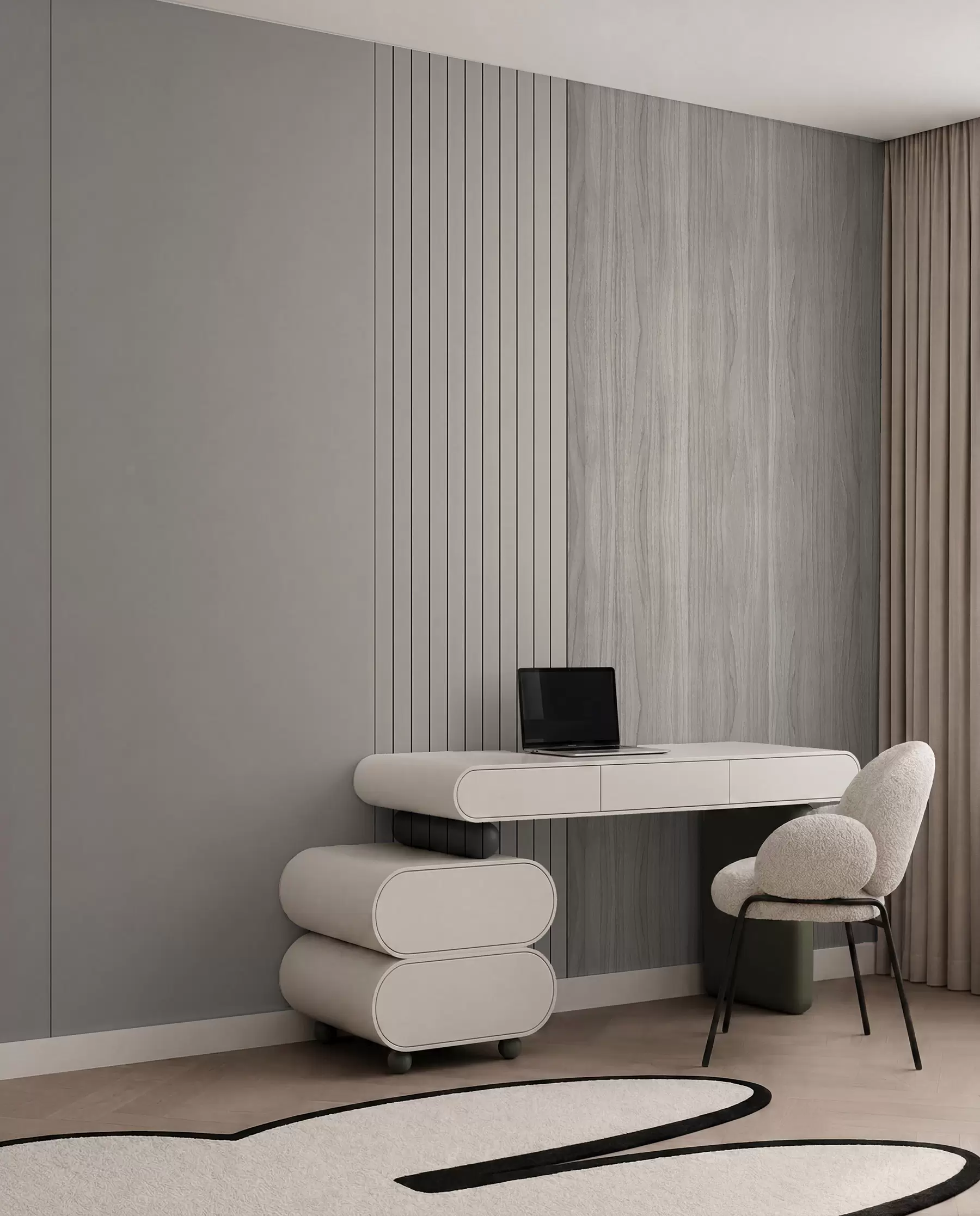 murales de pared Líneas finas de madera u97549