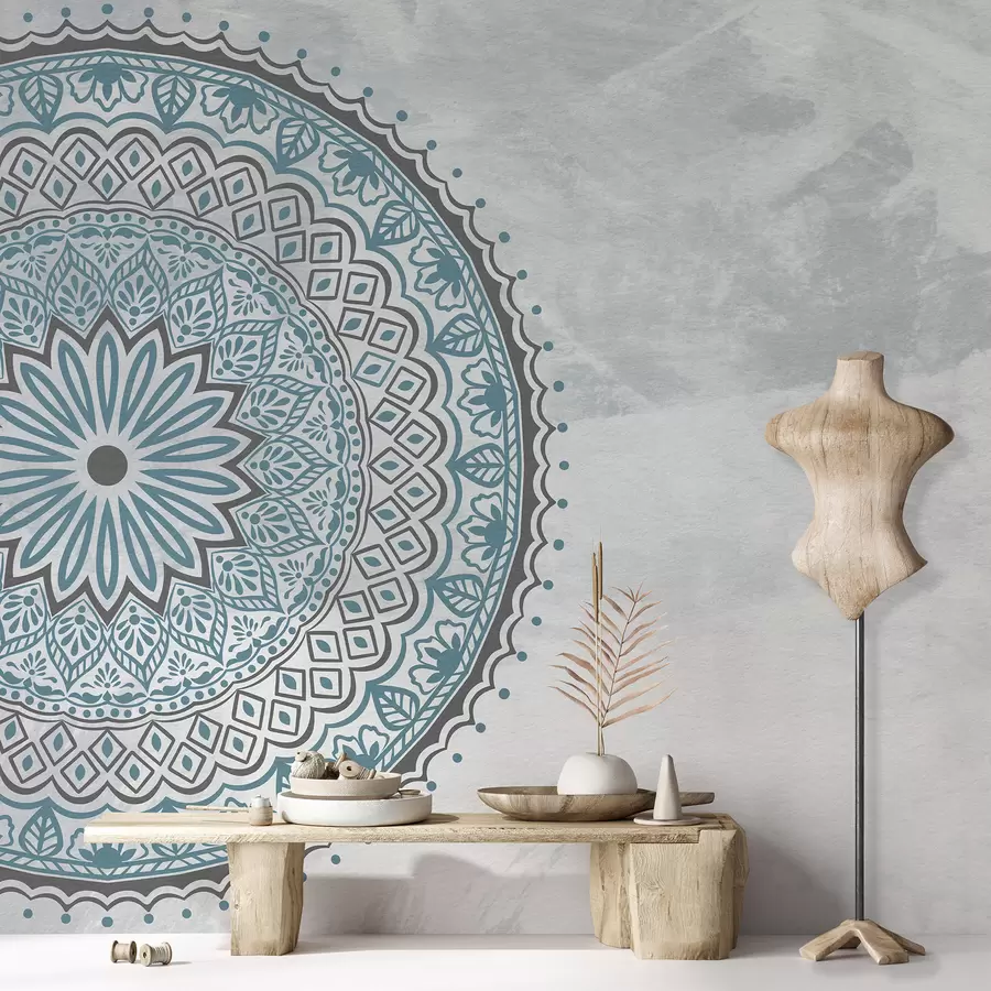 murales de pared Mandala turquesa u98495v2