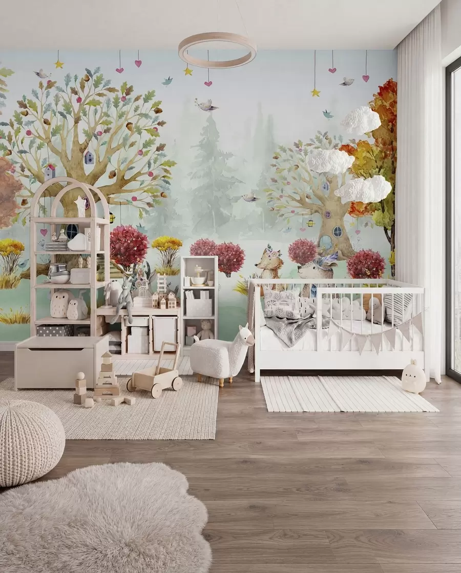 murales de pared Bosque con animales u98499