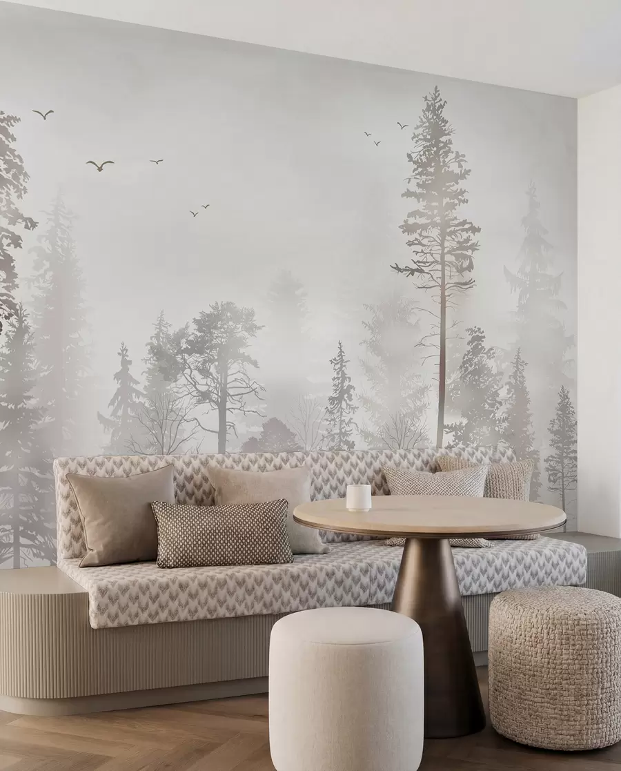 murales de pared Pinos color perla u98508